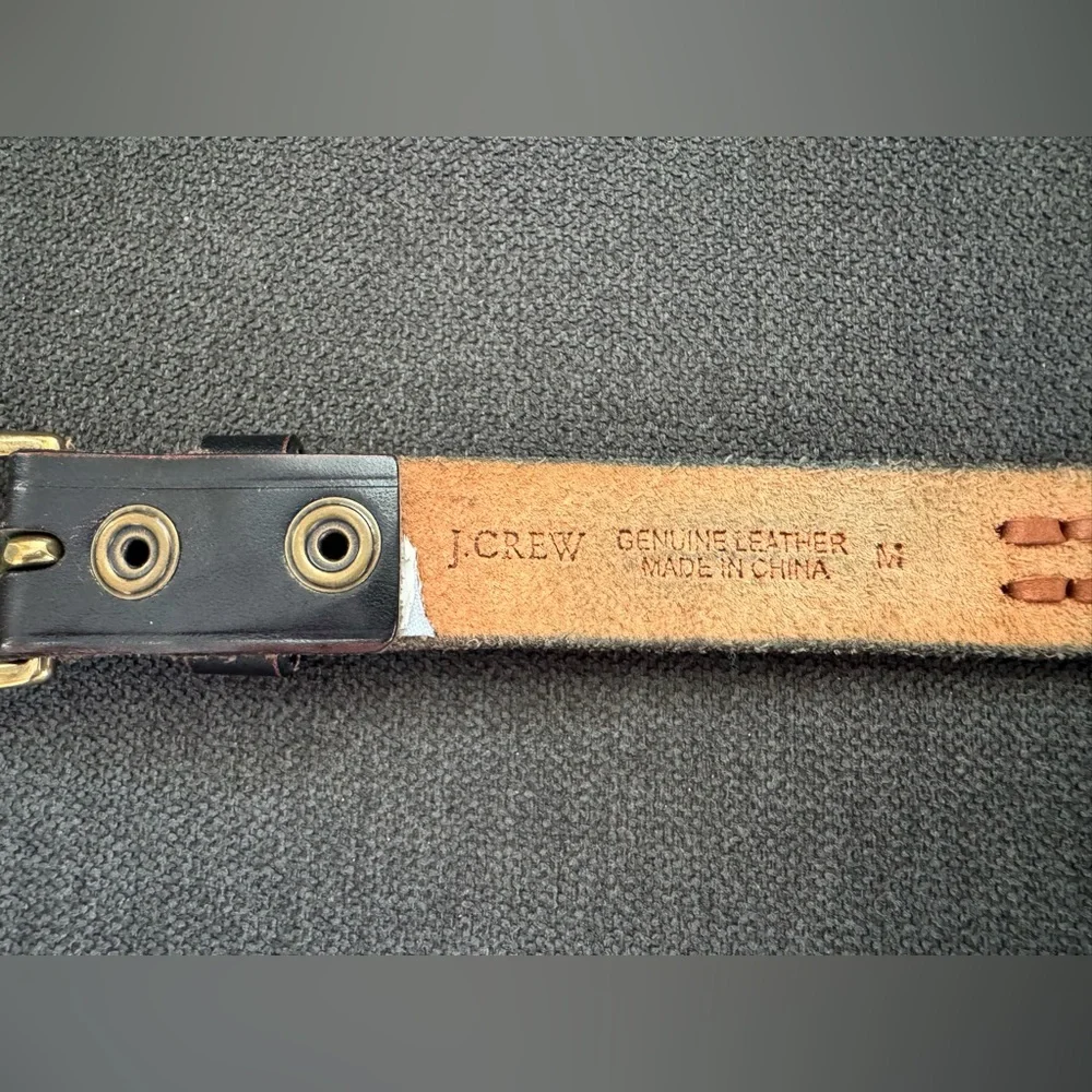 J. Crew‎ brown genuine leather women’s belt size M - Picture 6 of 7